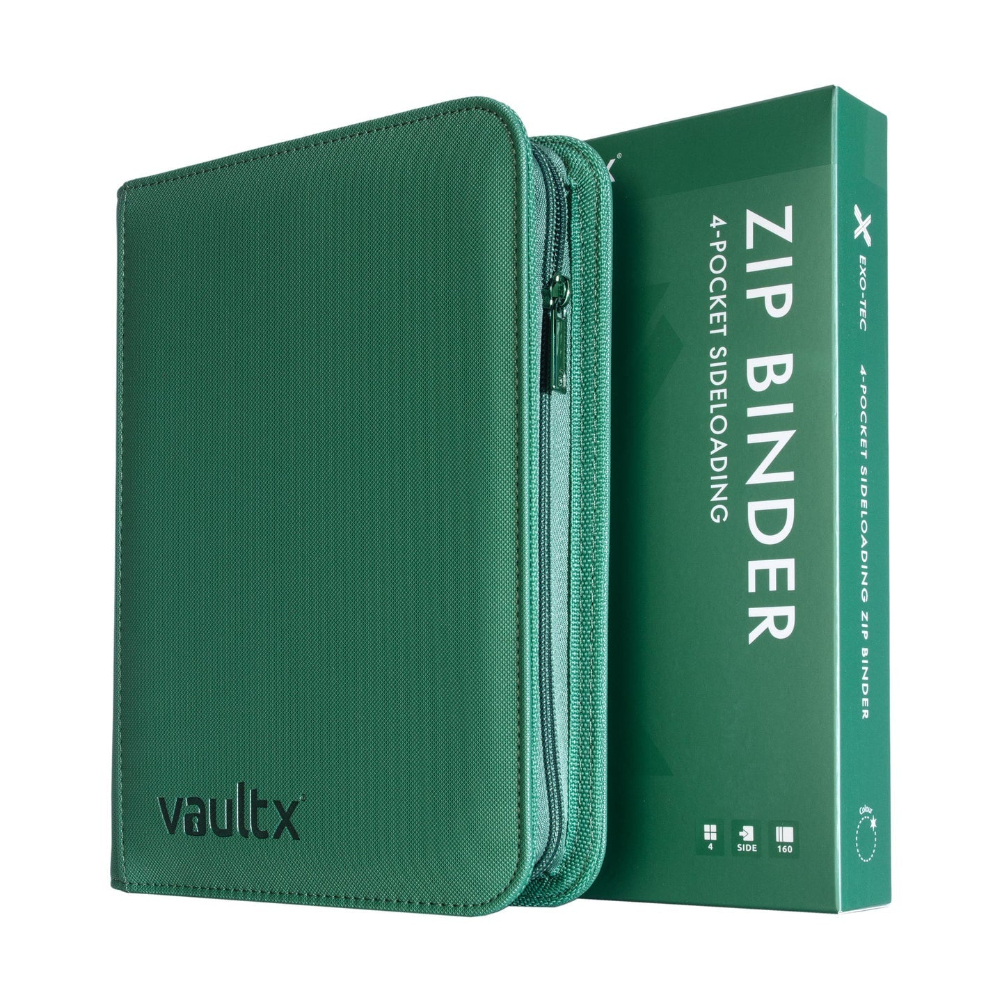 Vault X: EXO-TEC Zip Binder - Metallic Green - 4 Pocket