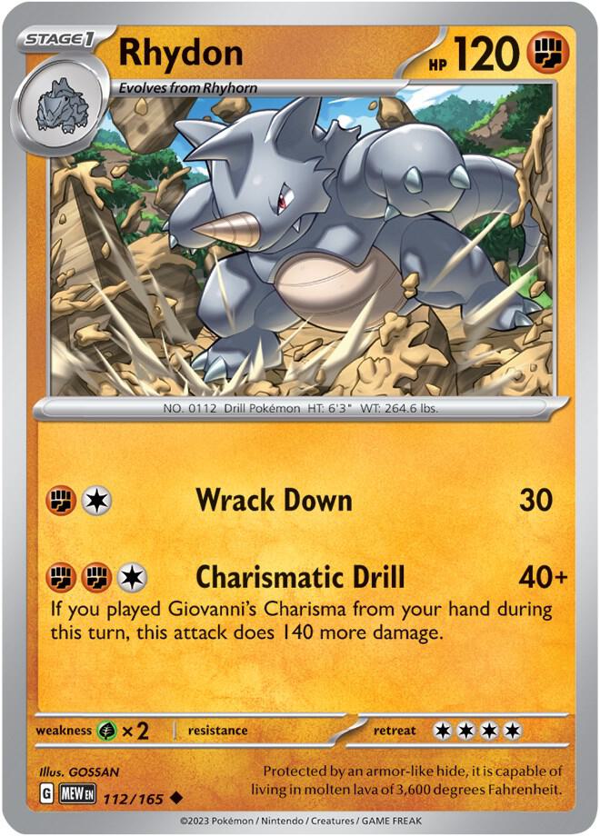 Rhydon - Reverse Holo